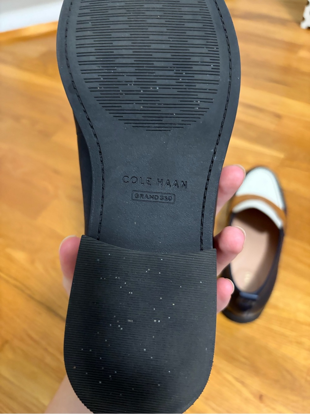 Cole Haan Women's Stassi Penny Loafers in Navy Ivy Pecan sz 8.5 - Picture 11 of 12